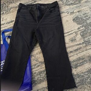 American Eagle Outfitters Black Flare Wide Leg Jeans
